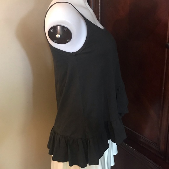 🆕 I Joah Black Sleeveless Asymmetrical Top-Med - Picture 4 of 7